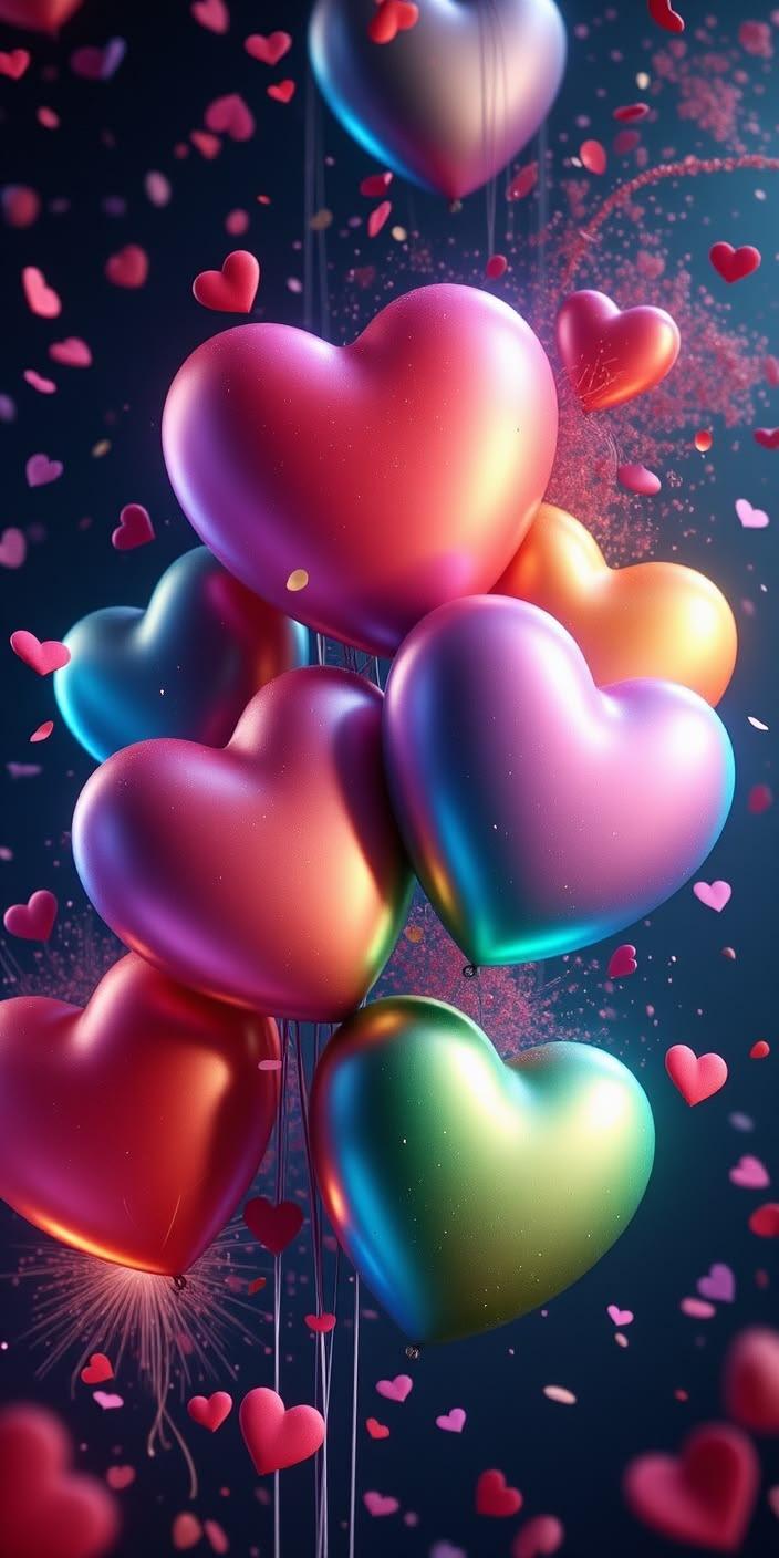 Prismatic Love Explosion Wallpaper