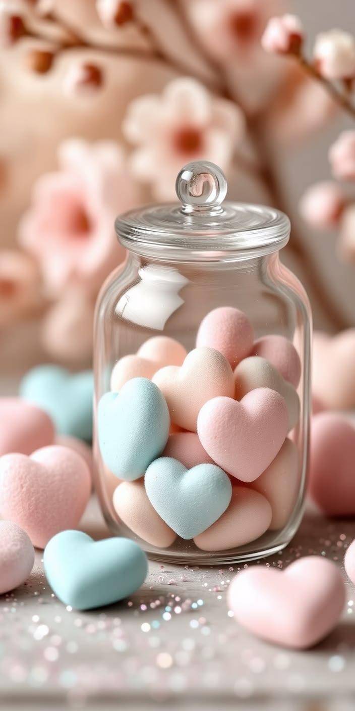 Ethereal Heart & Blossom Wallpaper