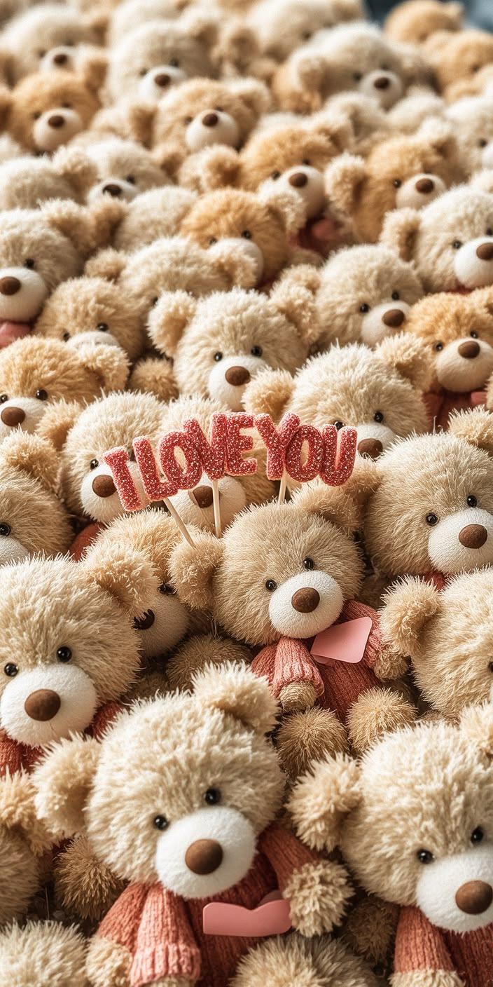 Plush Teddy Hug Wallpaper