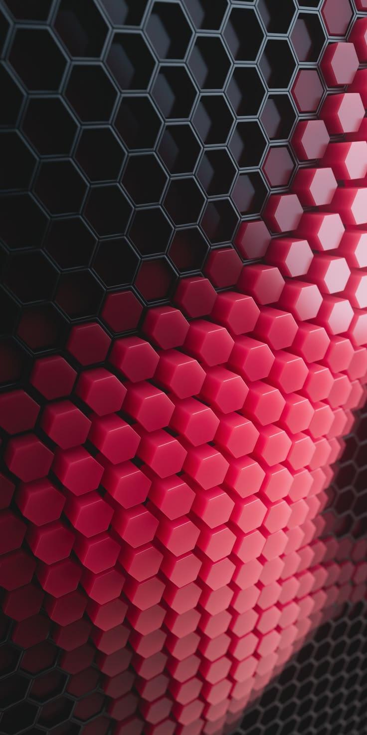 The Pink Hexagon Wallpaper