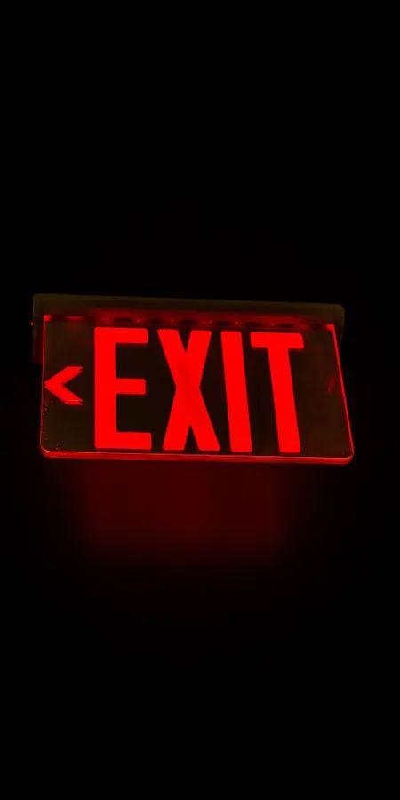 Glowing Red Exit Wallpaper