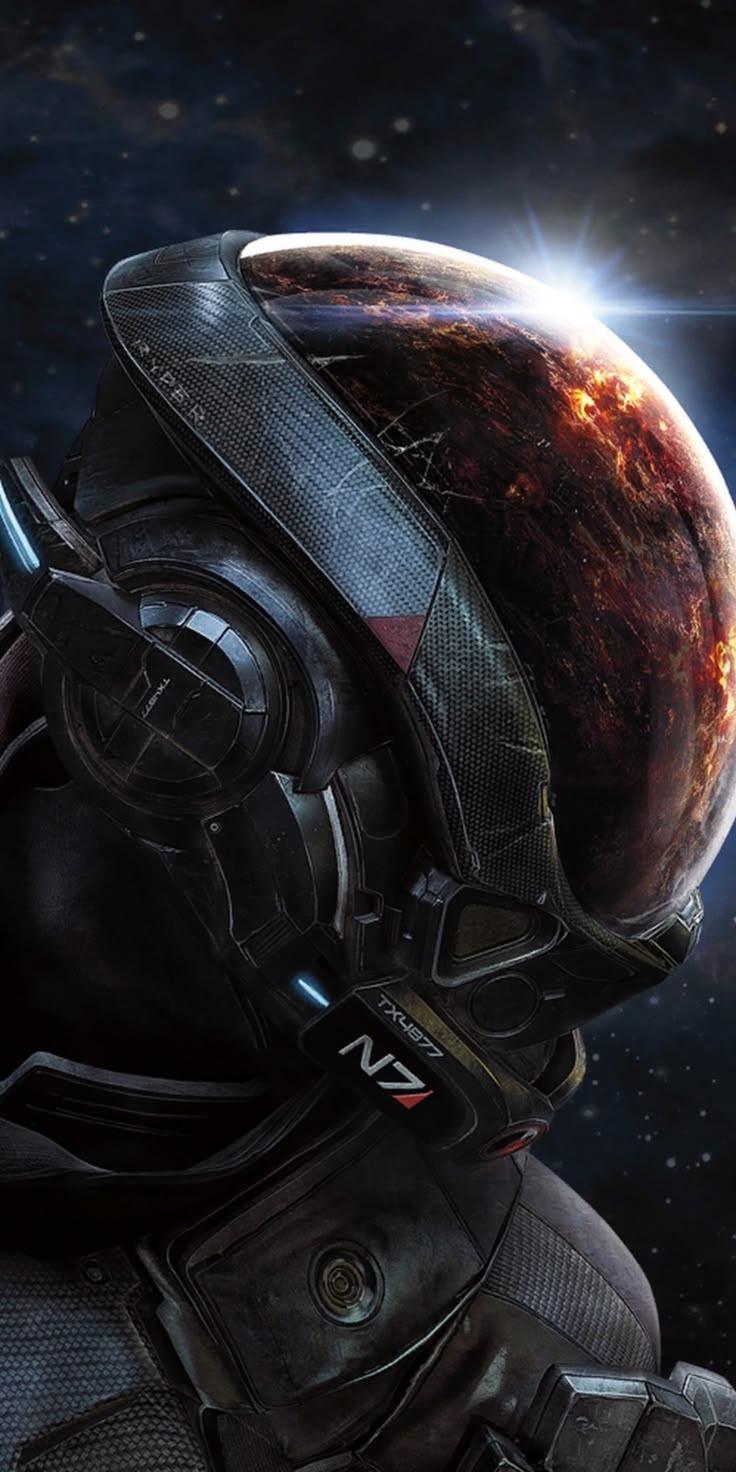 Sci-Fi Explorer Helmet Wallpaper