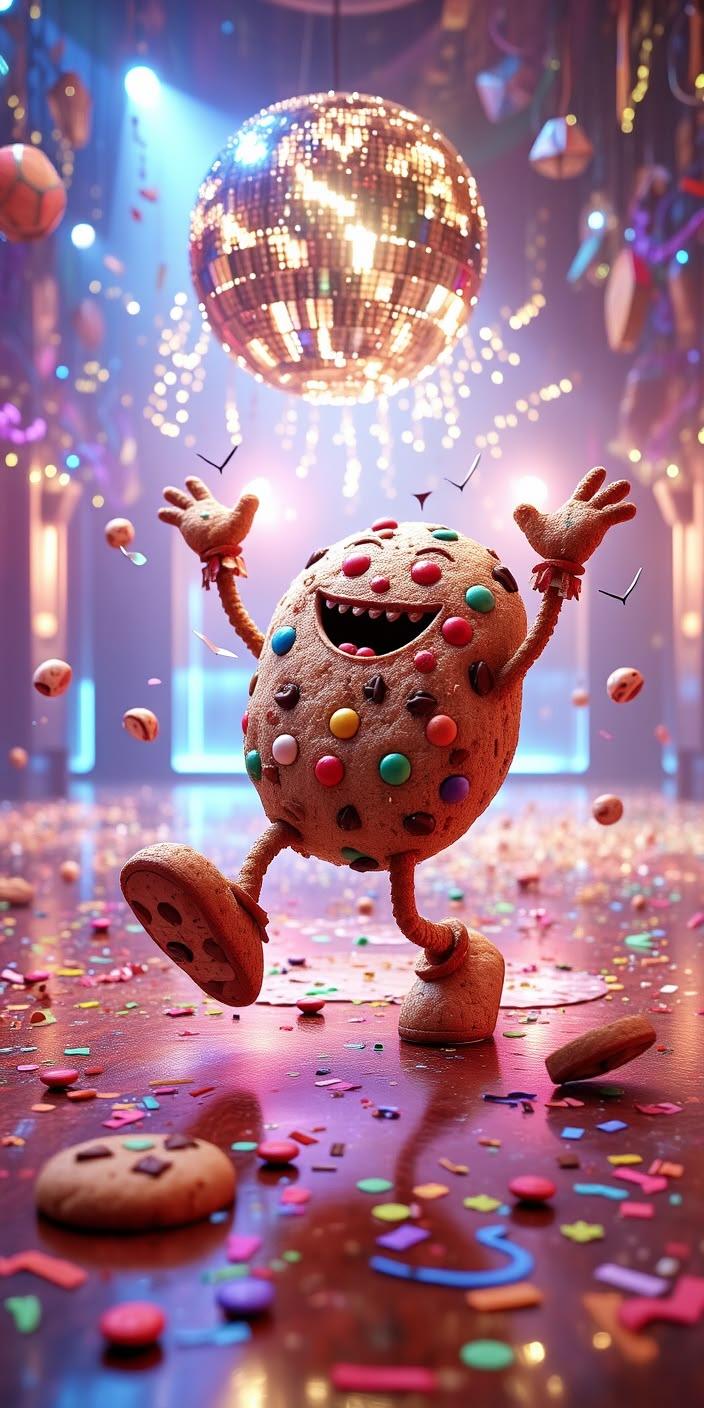 Dancing Cookie Party Wallpaper