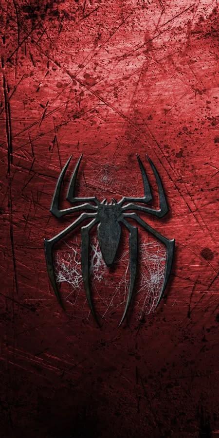 Red Grunge Spider Wallpaper