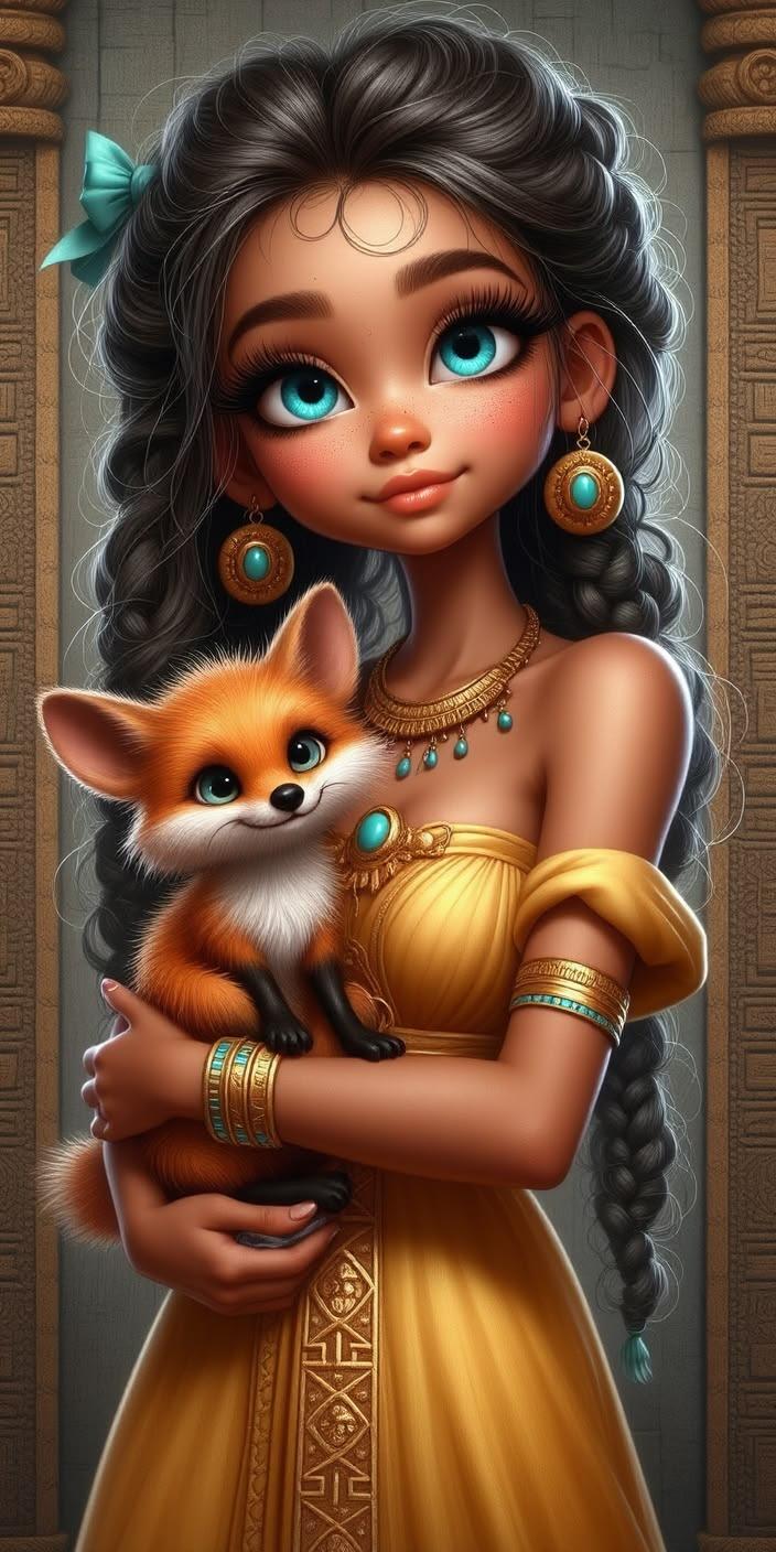 Golden Desert Princess Wallpaper