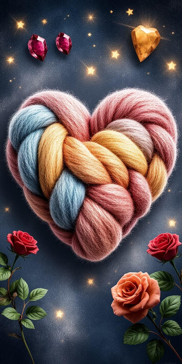 Celestial Braided Heart Wallpaper