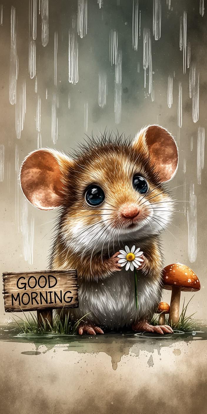 Rainy Morning Mouse Wallpaper