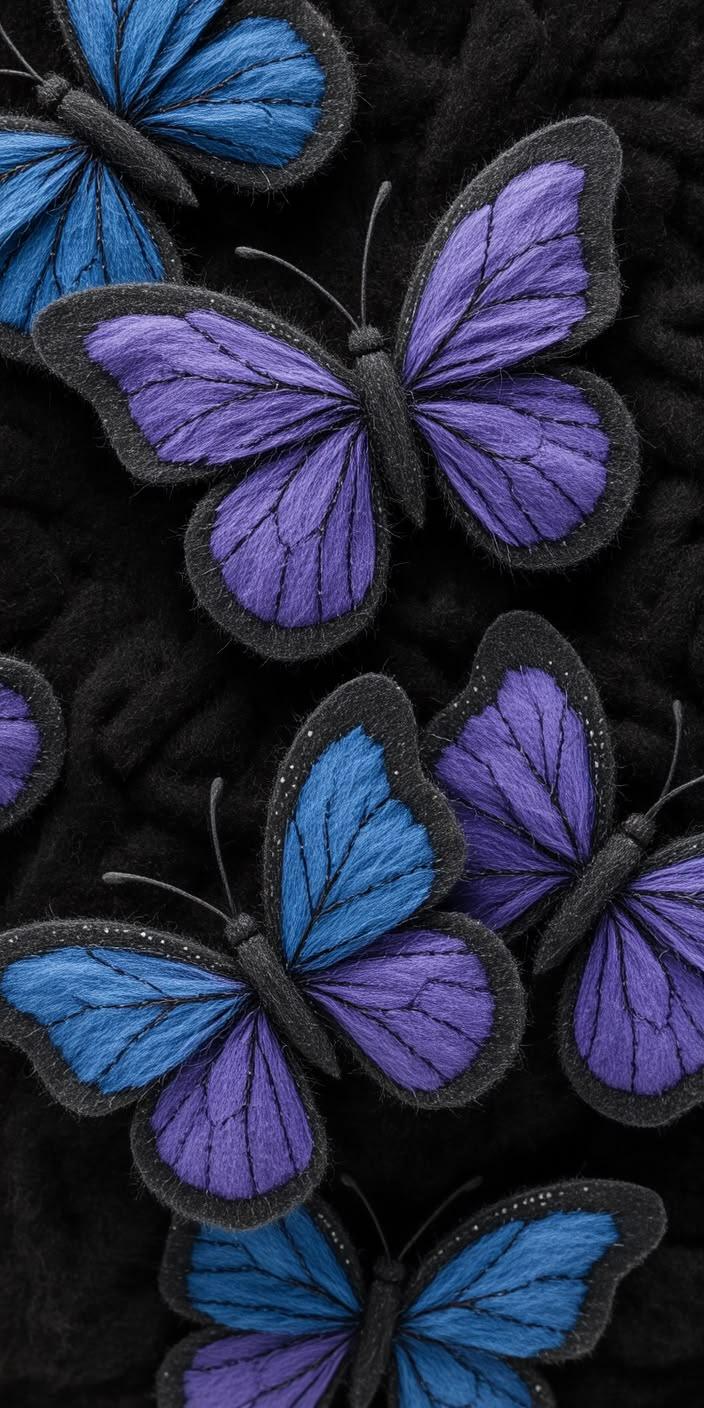 Velvet Night Butterfly Wallpaper
