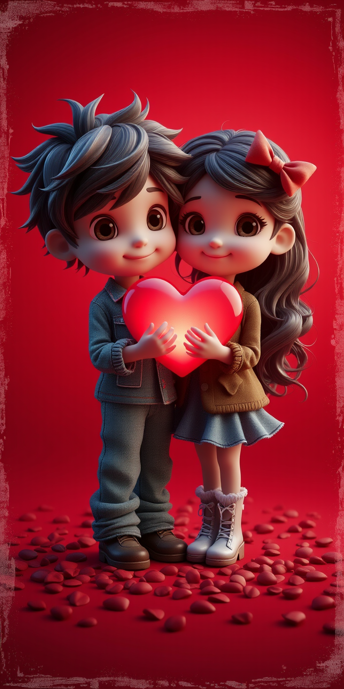 Sweet Couple Glow Wallpaper