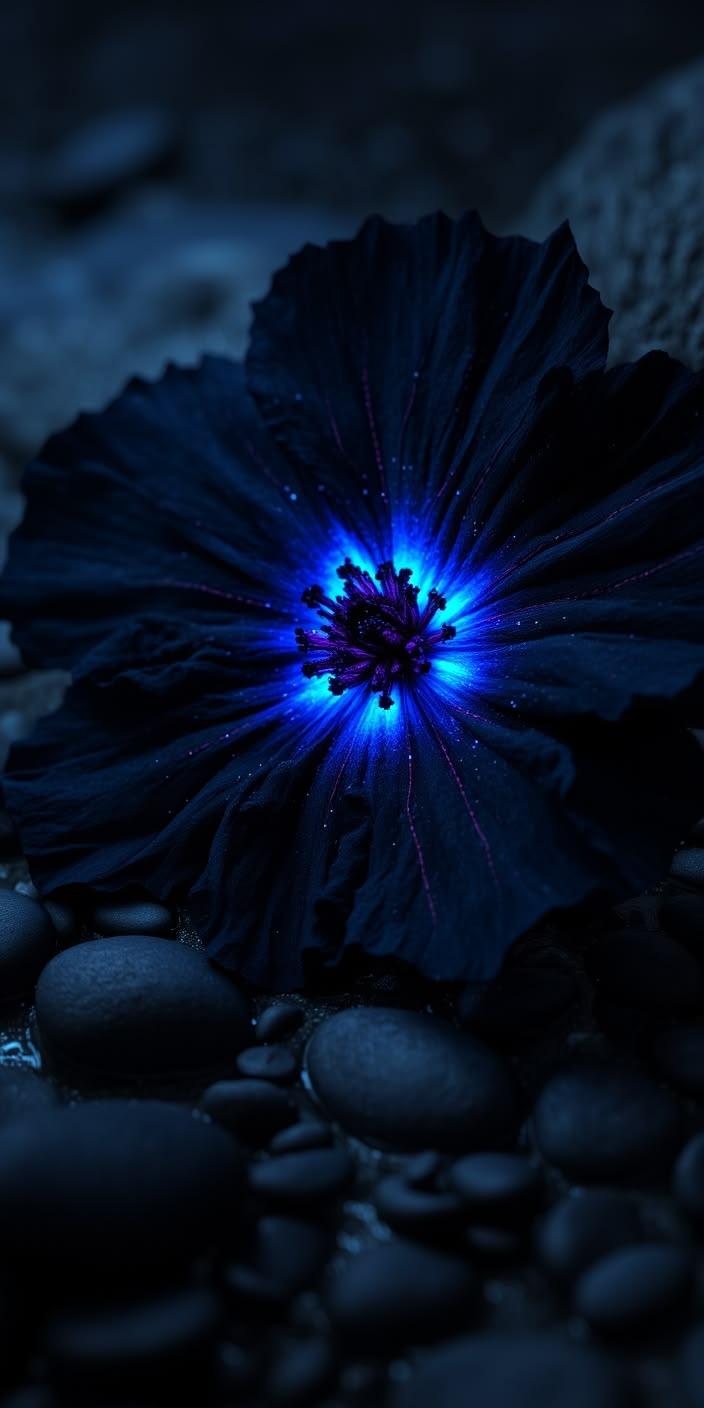 Neon Midnight Bloom Wallpaper