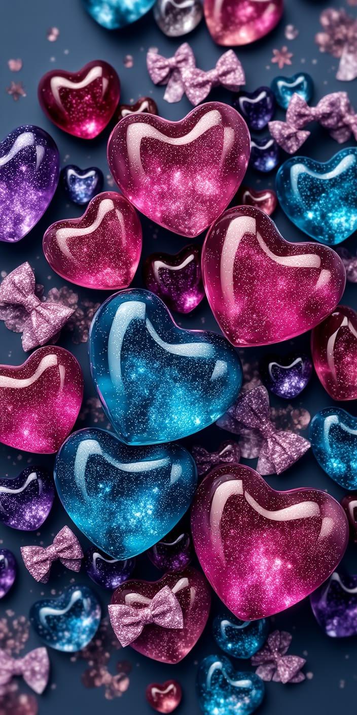 Sparkling Cosmic Heart Wallpaper