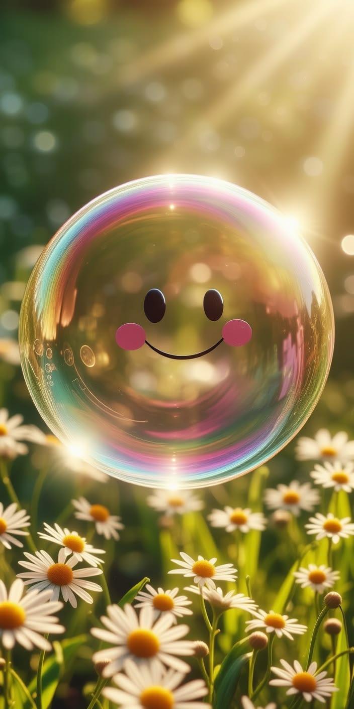Sunlit Bubble Smile Wallpaper