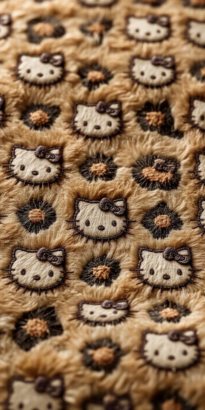 Plush Leopard Hello Kitty Wallpaper