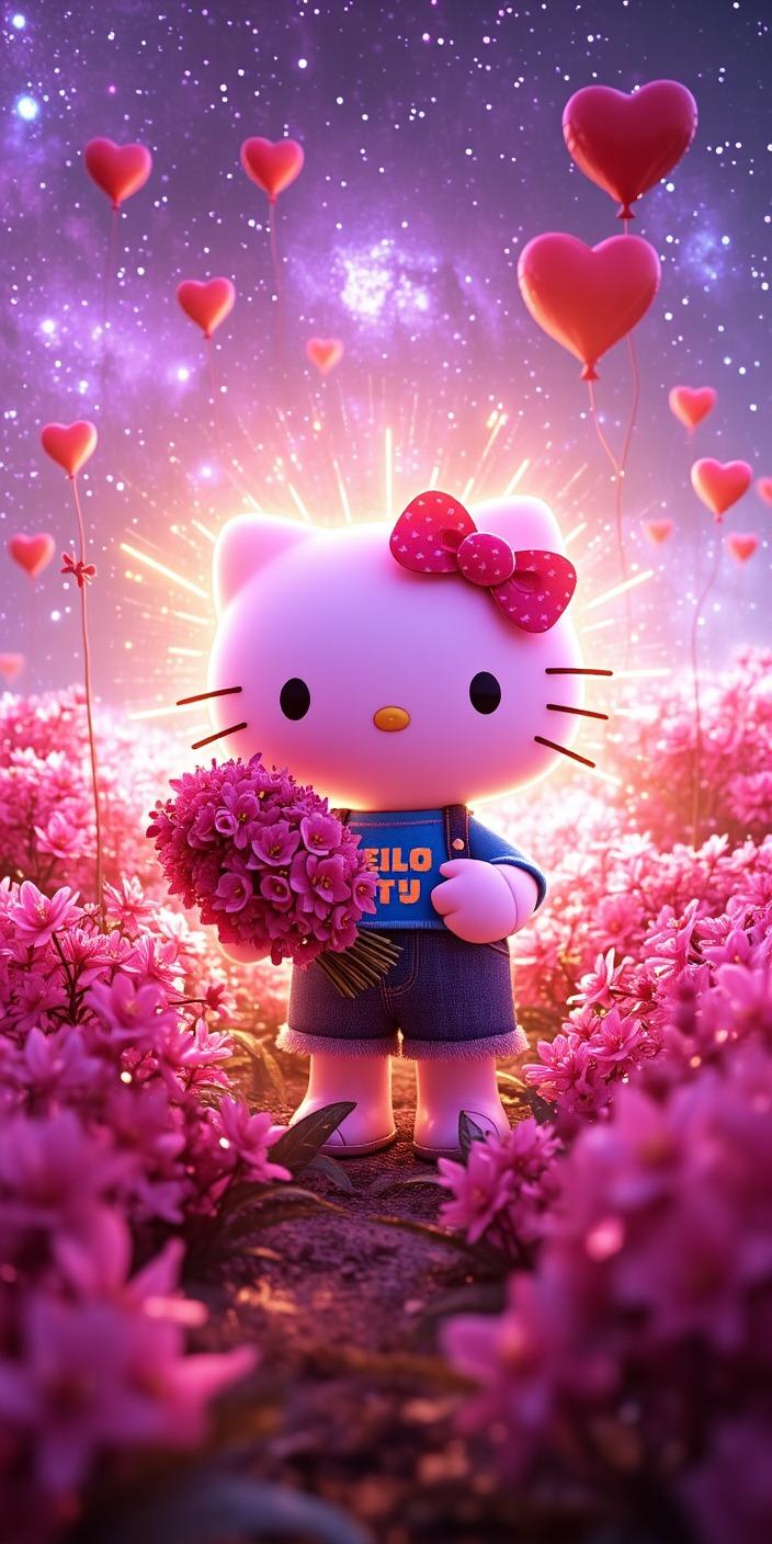 Celestial Garden Hello Kitty Wallpaper