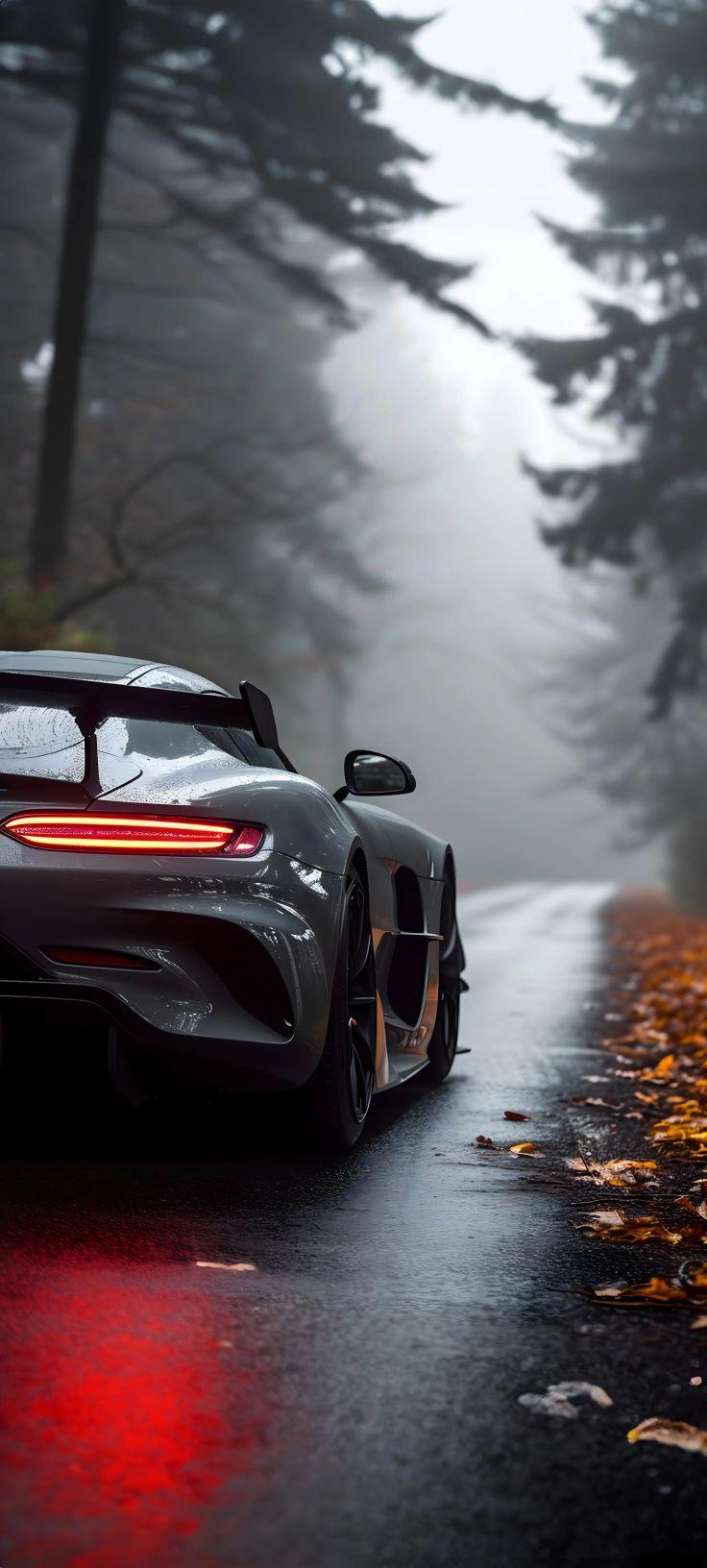 Misty Forest Supercar Wallpaper