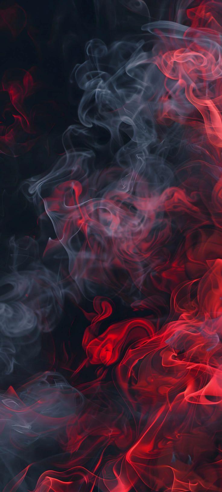 Crimson Ember Smoke Wallpaper