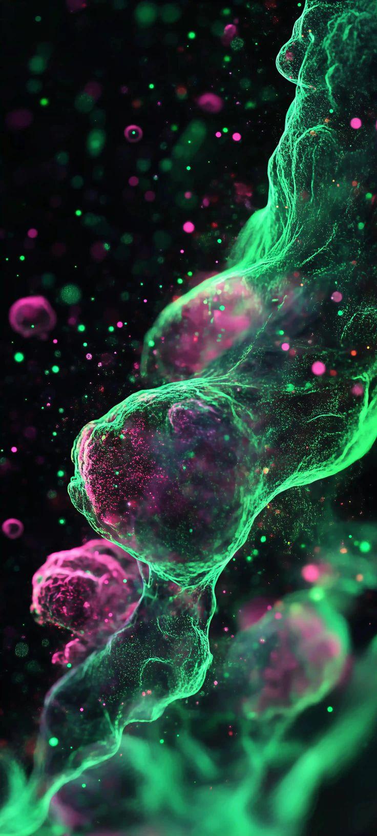 Bioluminescent Nebula Veil Wallpaper