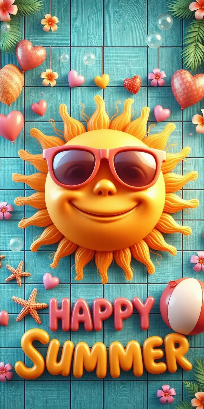 Happy Summer Sun Wallpaper