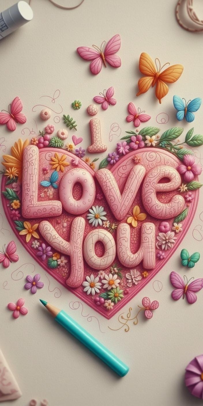 Whimsical I Love You Wallpaper