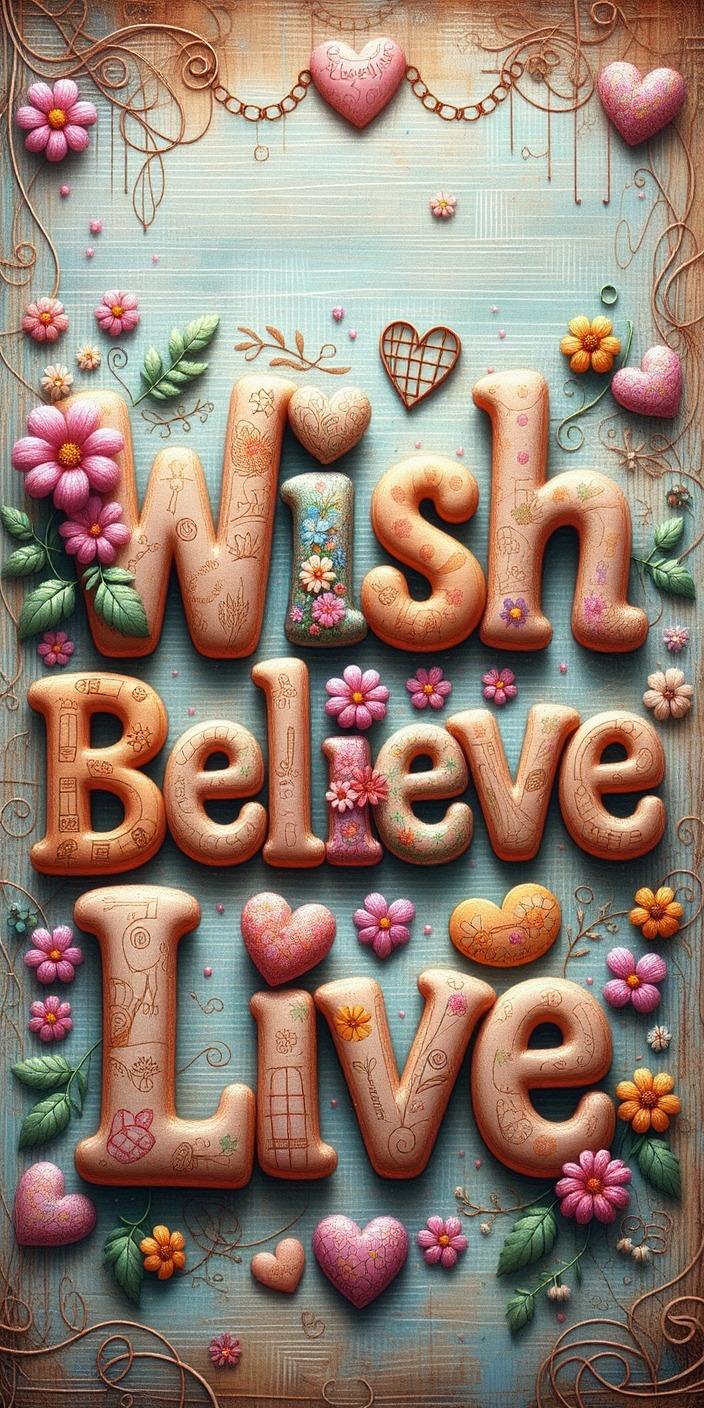 Shabby Chic Wish Believe Live Wallpaper