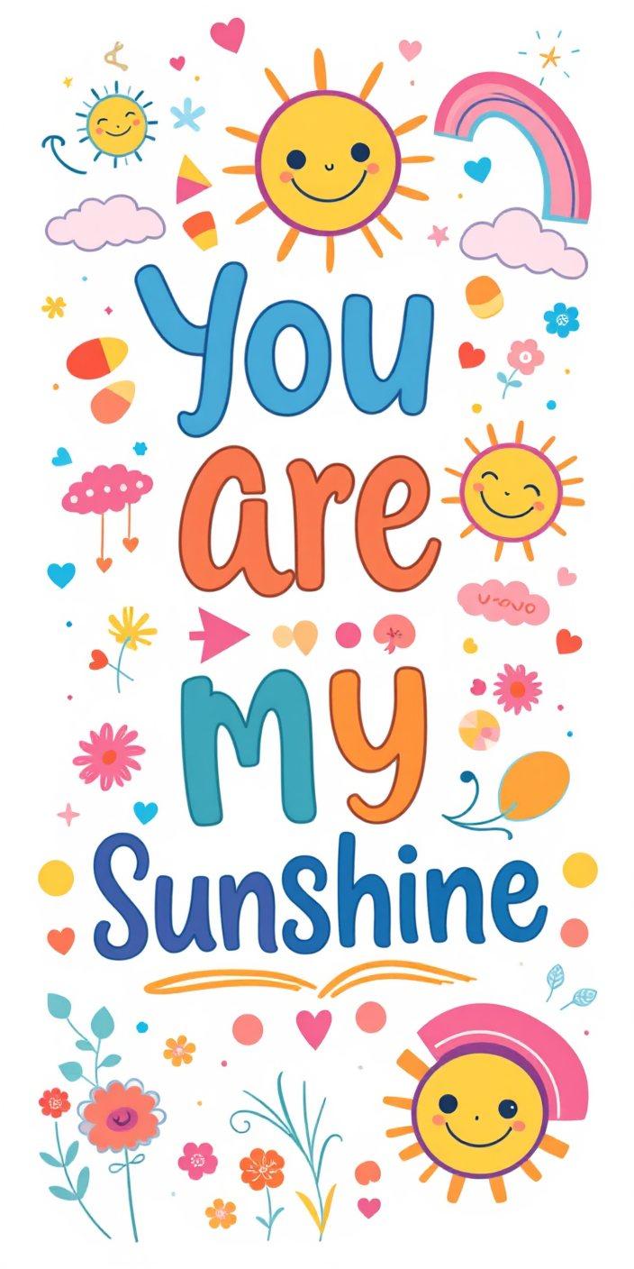 You Are My Sunshine Doodle Wallpaper