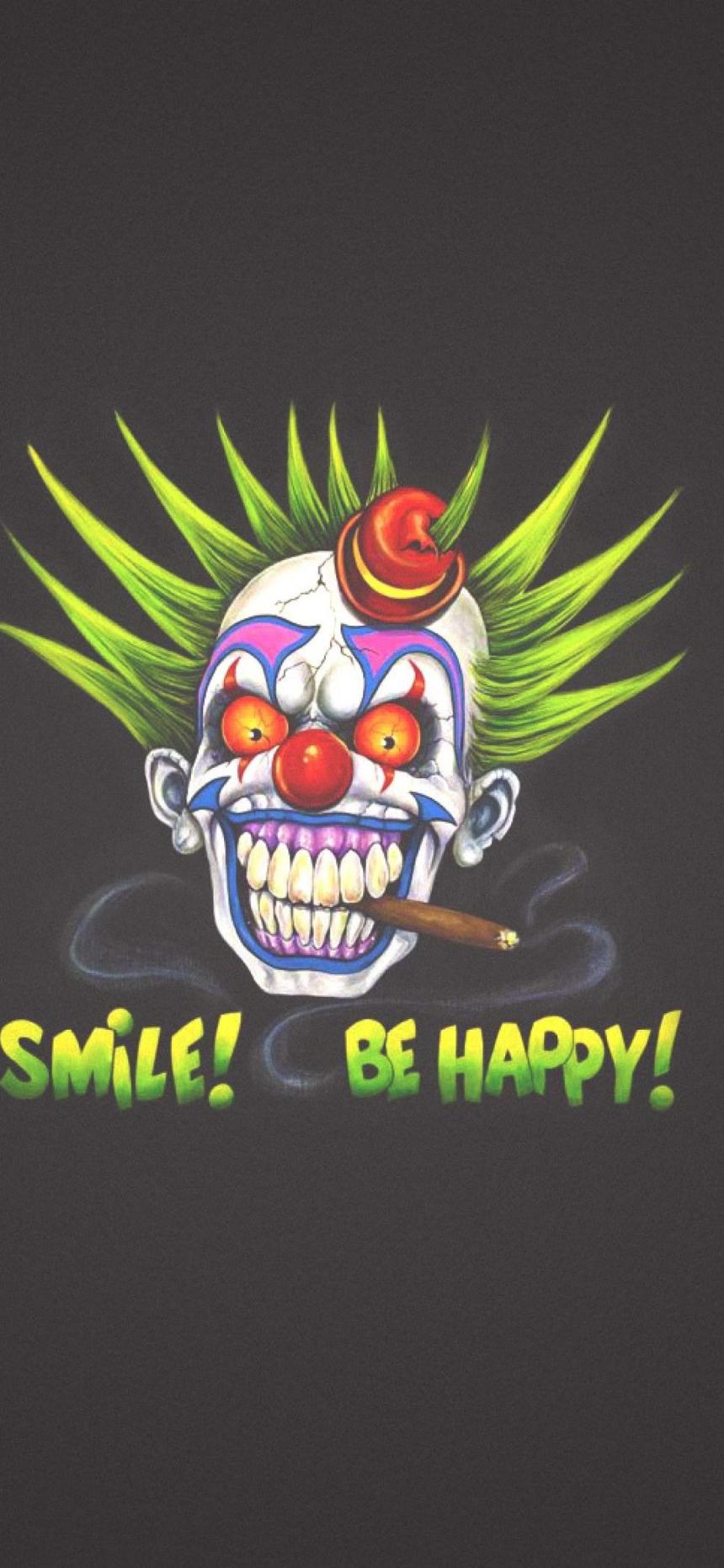Evil Clown Smile Be Happy Wallpaper