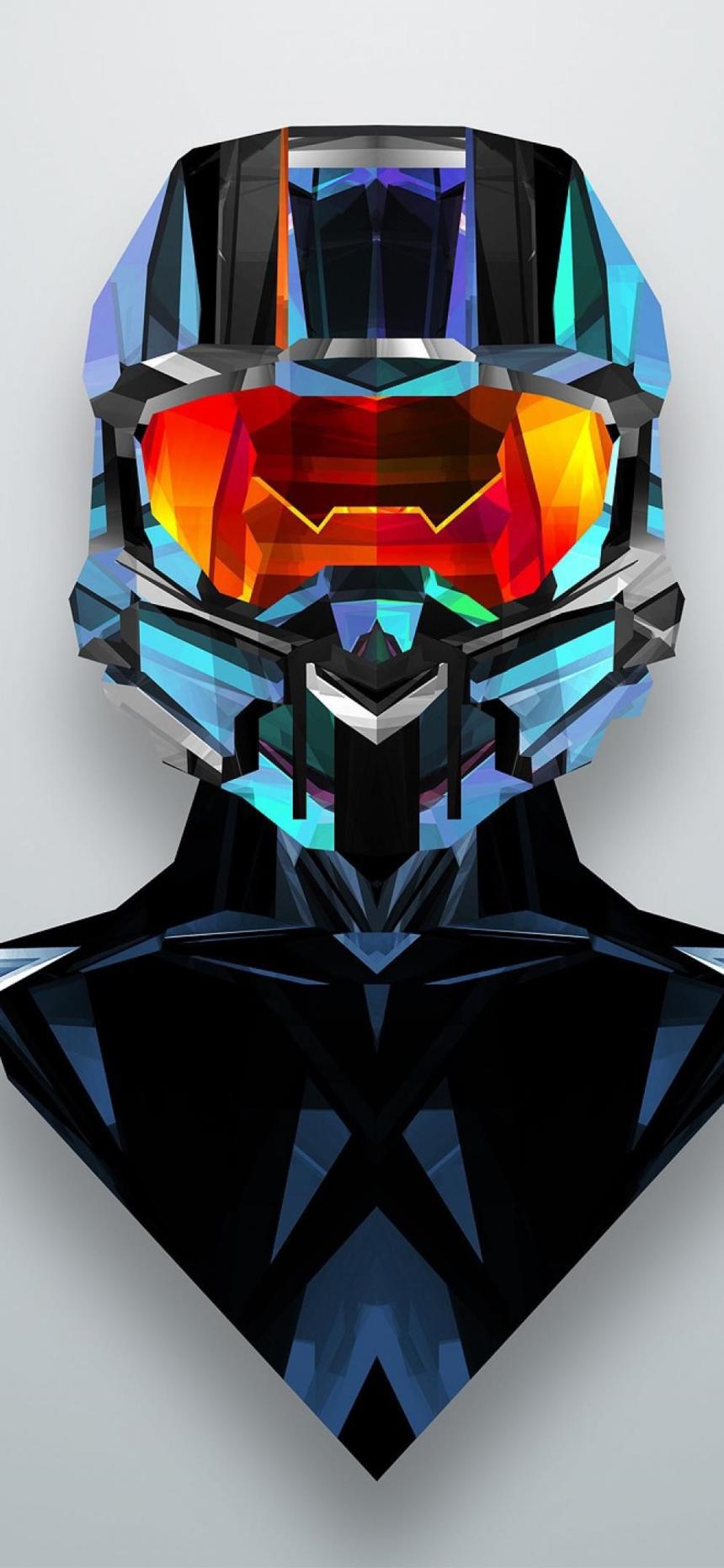 Master Chief Low Poly Geometric Wallpaper