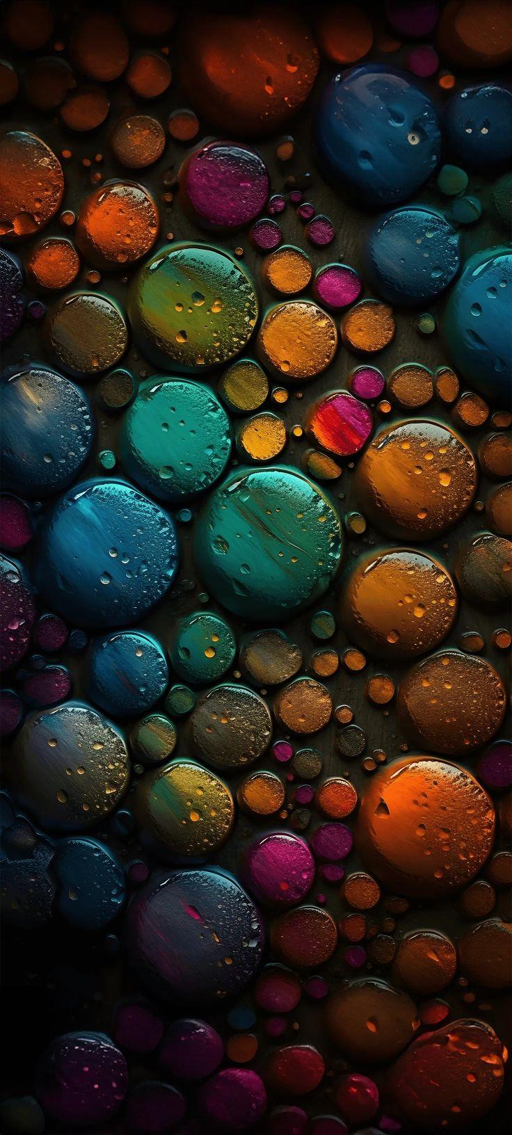 Neon Bubble Abstract Wallpaper