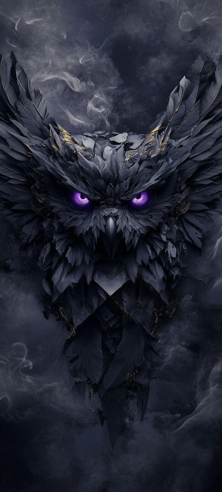Shadow Owl Guardian Wallpaper