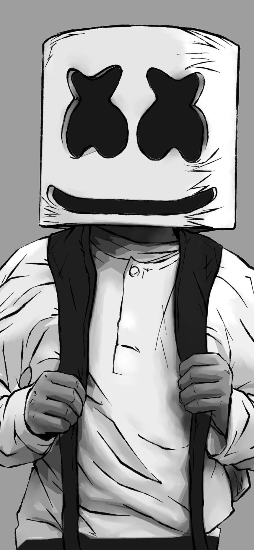Marshmello Sketch Vibes Wallpaper