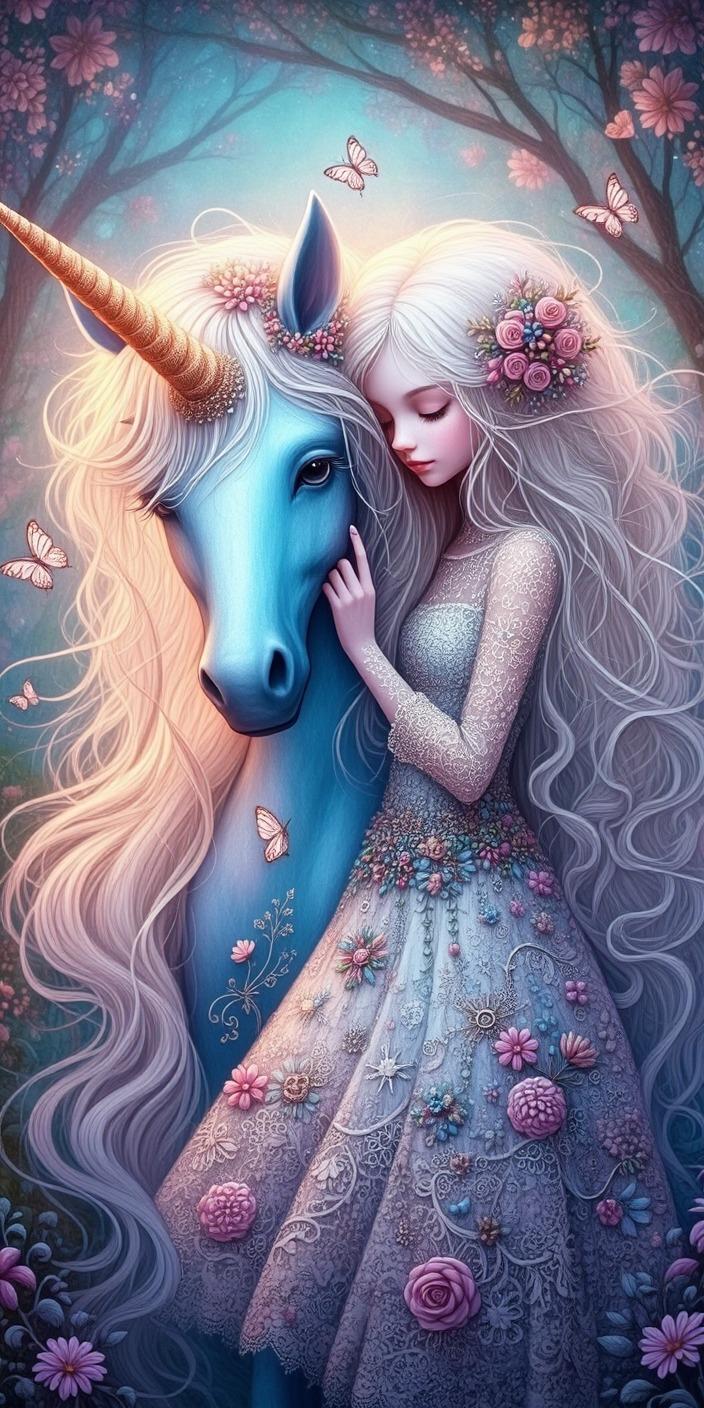 Dreamy Unicorn Princess Wallpaper