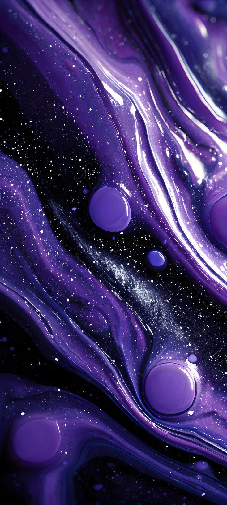 Purple Galaxy Liquid Abstract Wallpaper