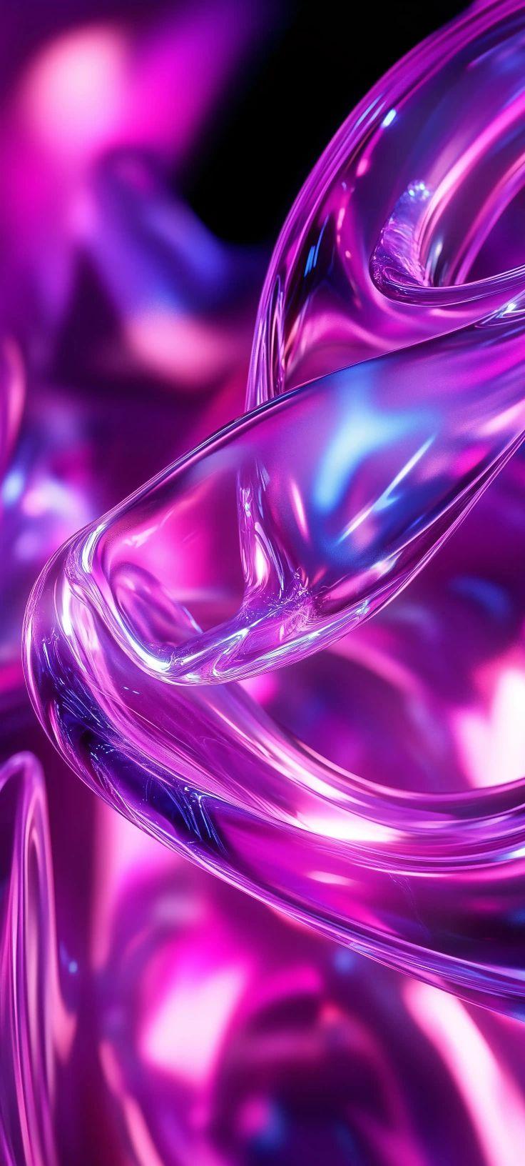 Fluid Purple Glass Aesthetic Wallpaper