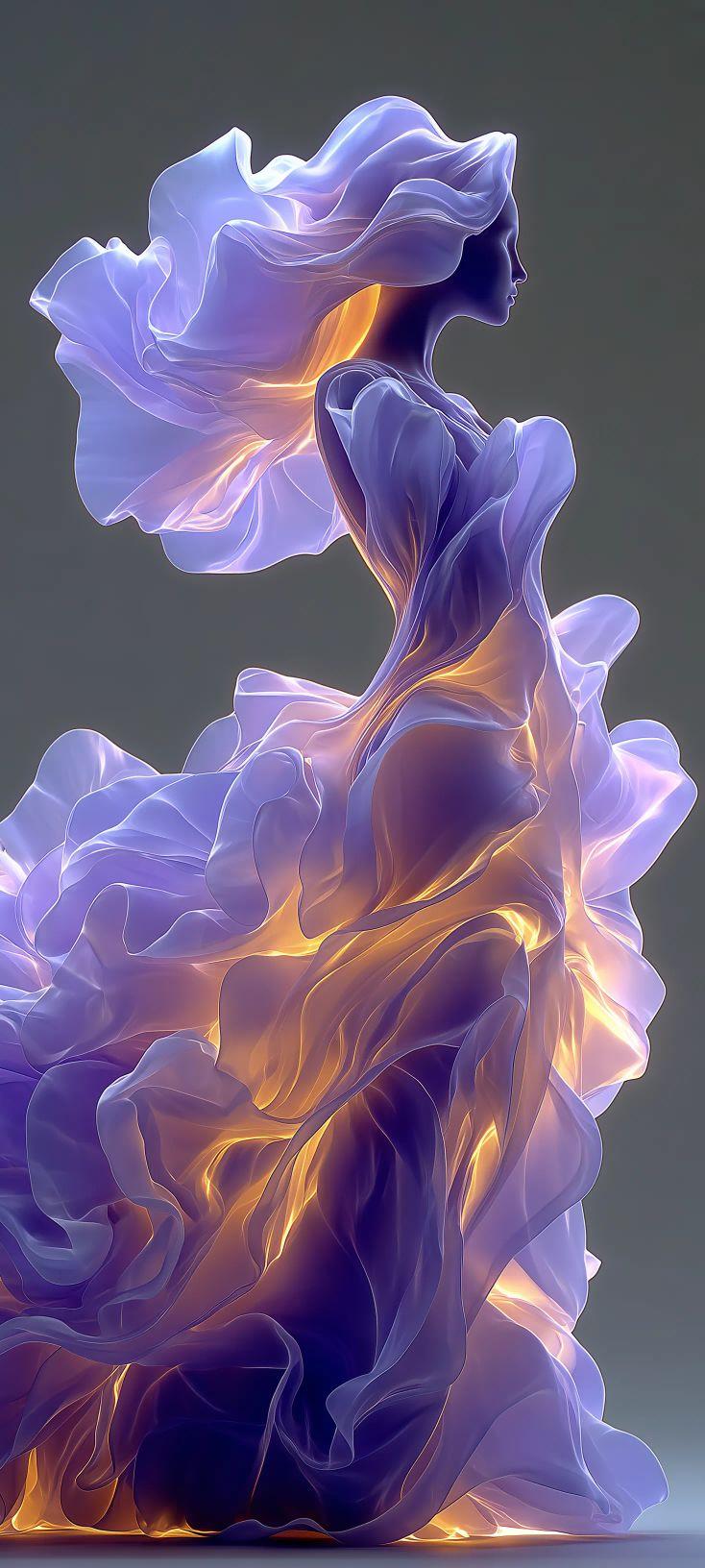 Glowing Purple Dress Wallpaper