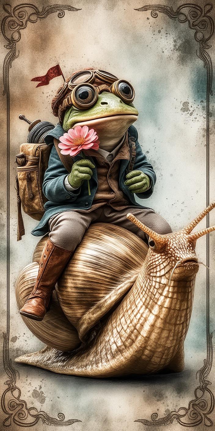 The Snail Rider Wallpaper