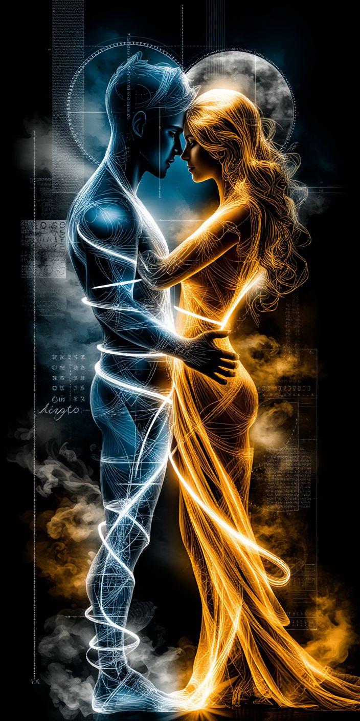 Ethereal Soulmate Energy Art Wallpaper
