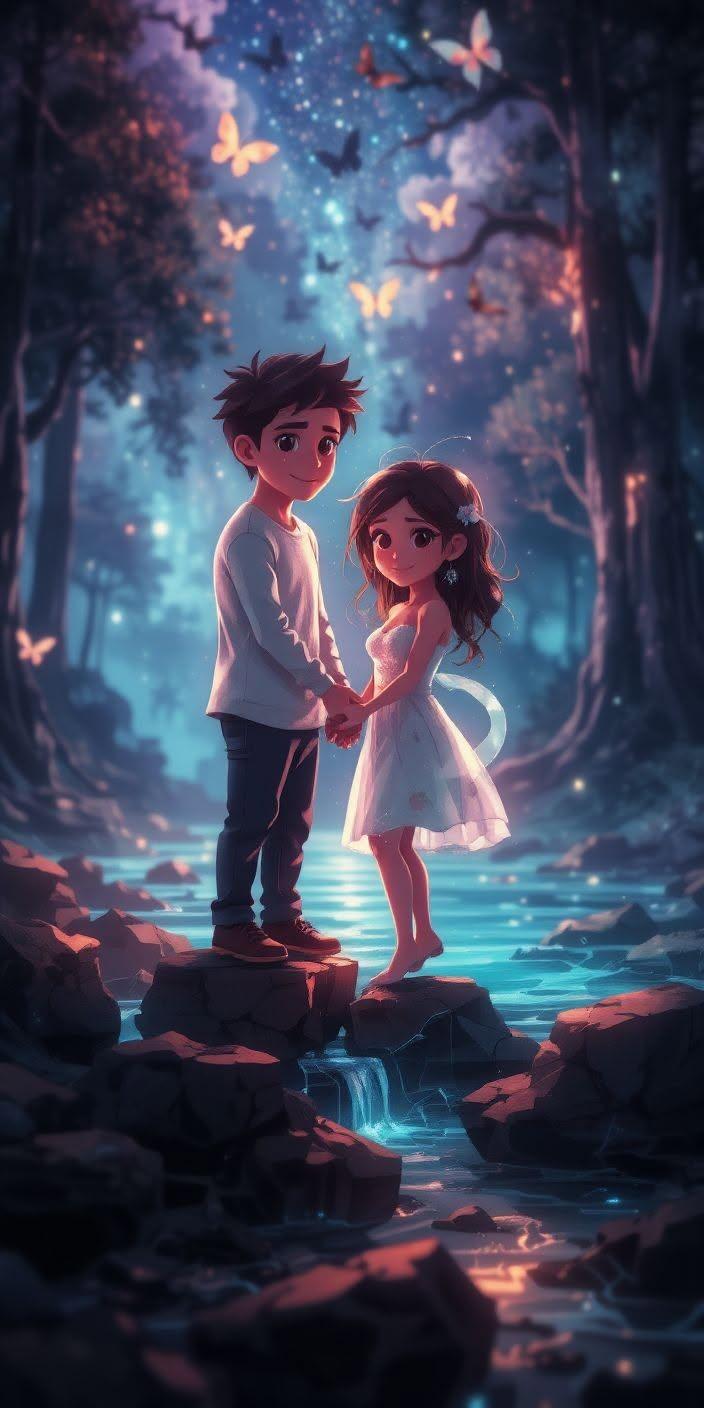 Cute Fantasy Love Wallpaper