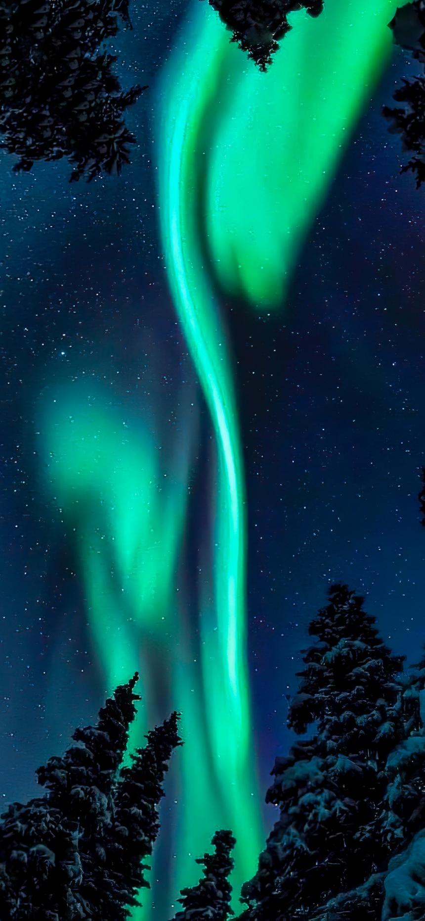 Aurora Borealis Night Sky Wallpaper