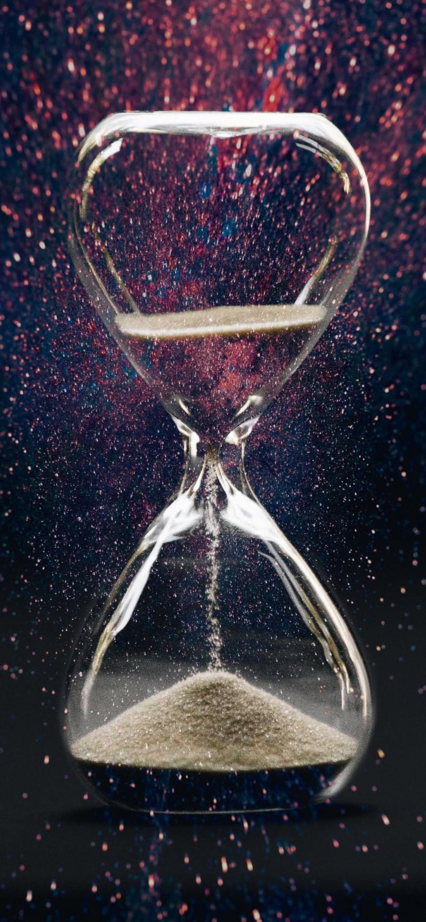 Cosmic Sparkly Hourglass Wallpaper