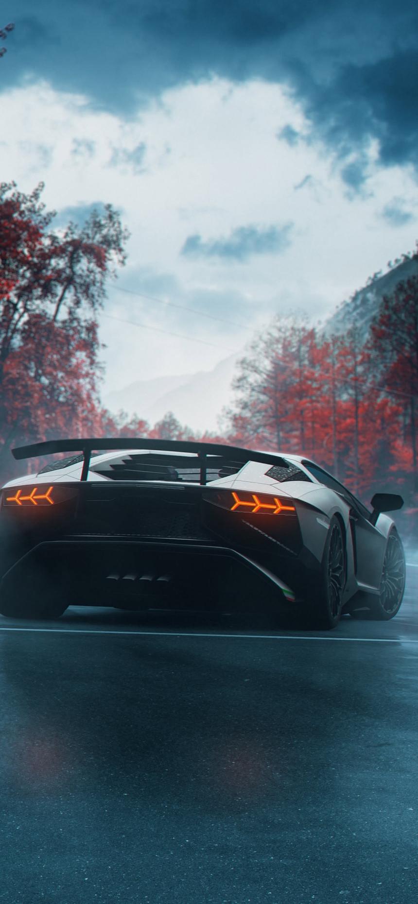 Cinematic Lamborghini Aventador Supercar Wallpaper
