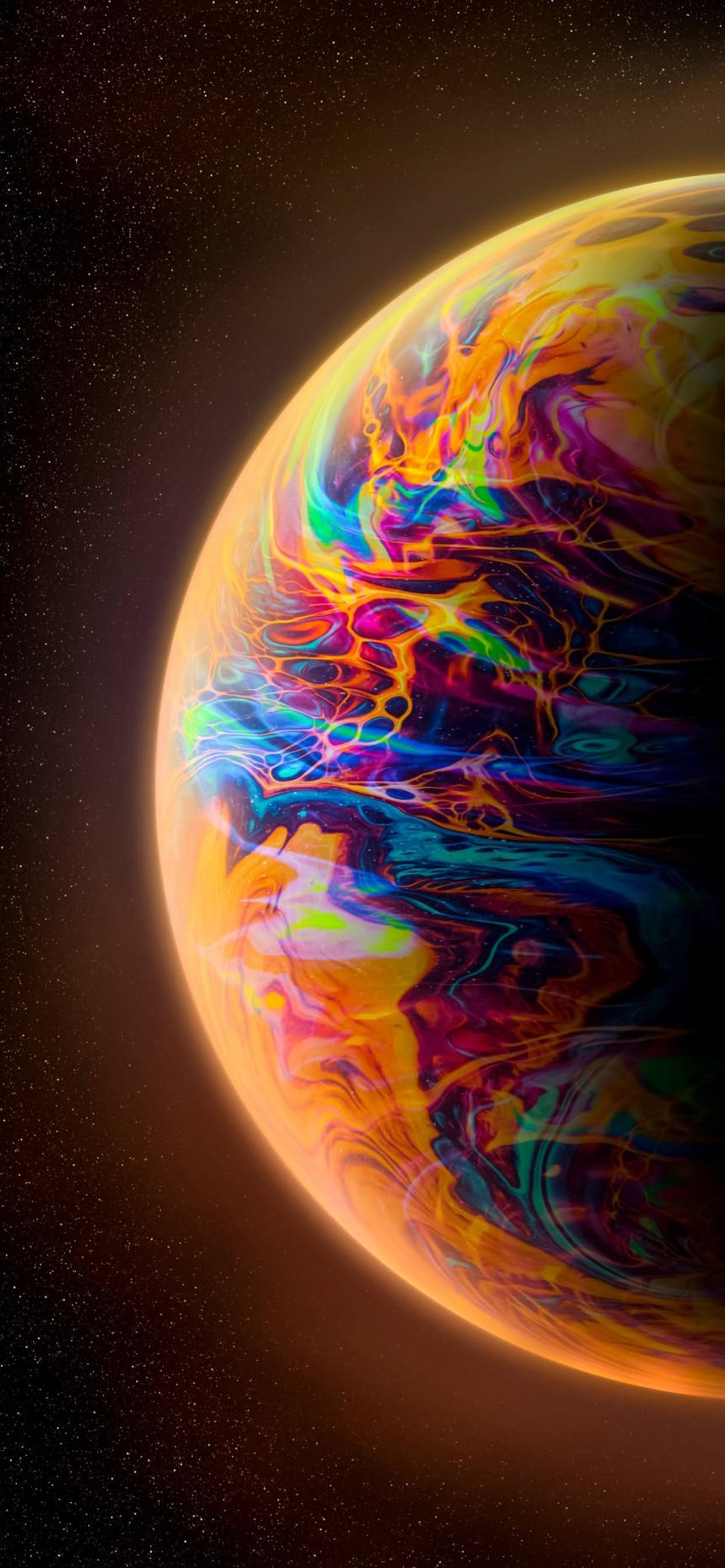 Abstract Psychedelic Gas Planet Wallpaper