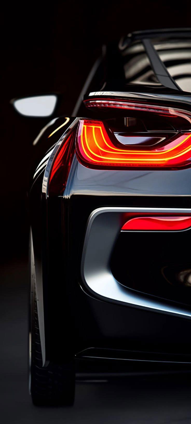 Luxury Sports Car Taillight Wallpaper 4K