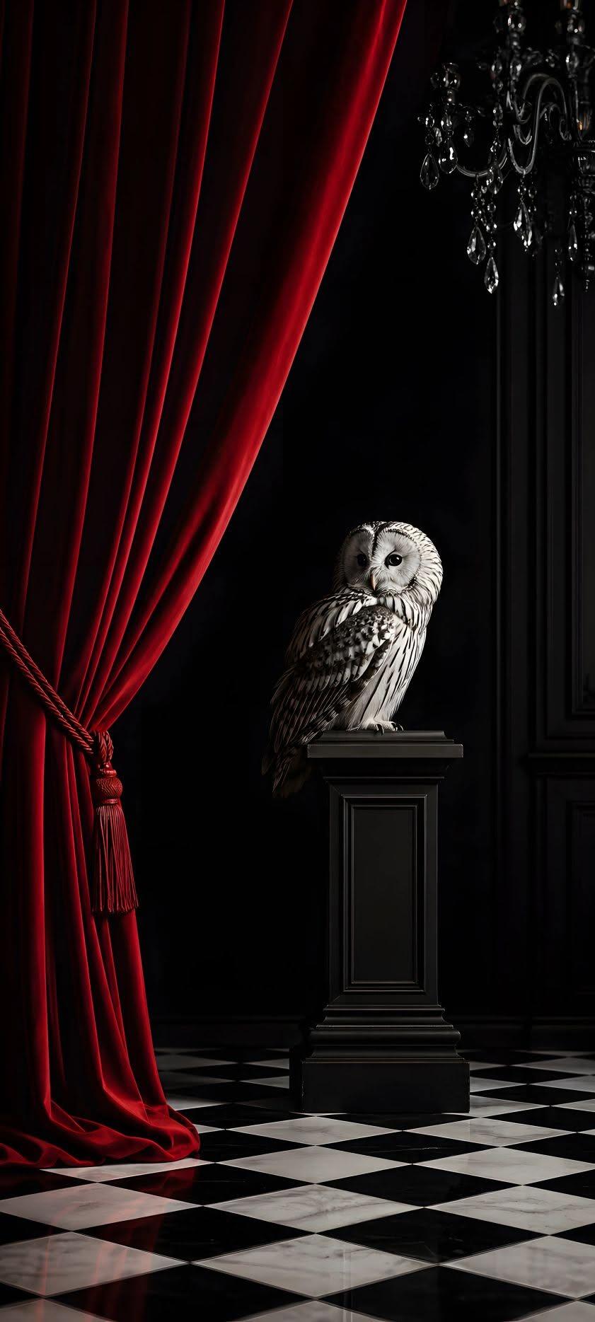 Mystic Owl Gothic Wallpaper