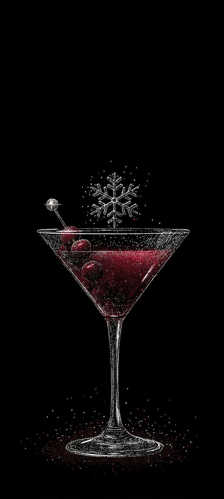 Elegant Cherry Martini Wallpaper