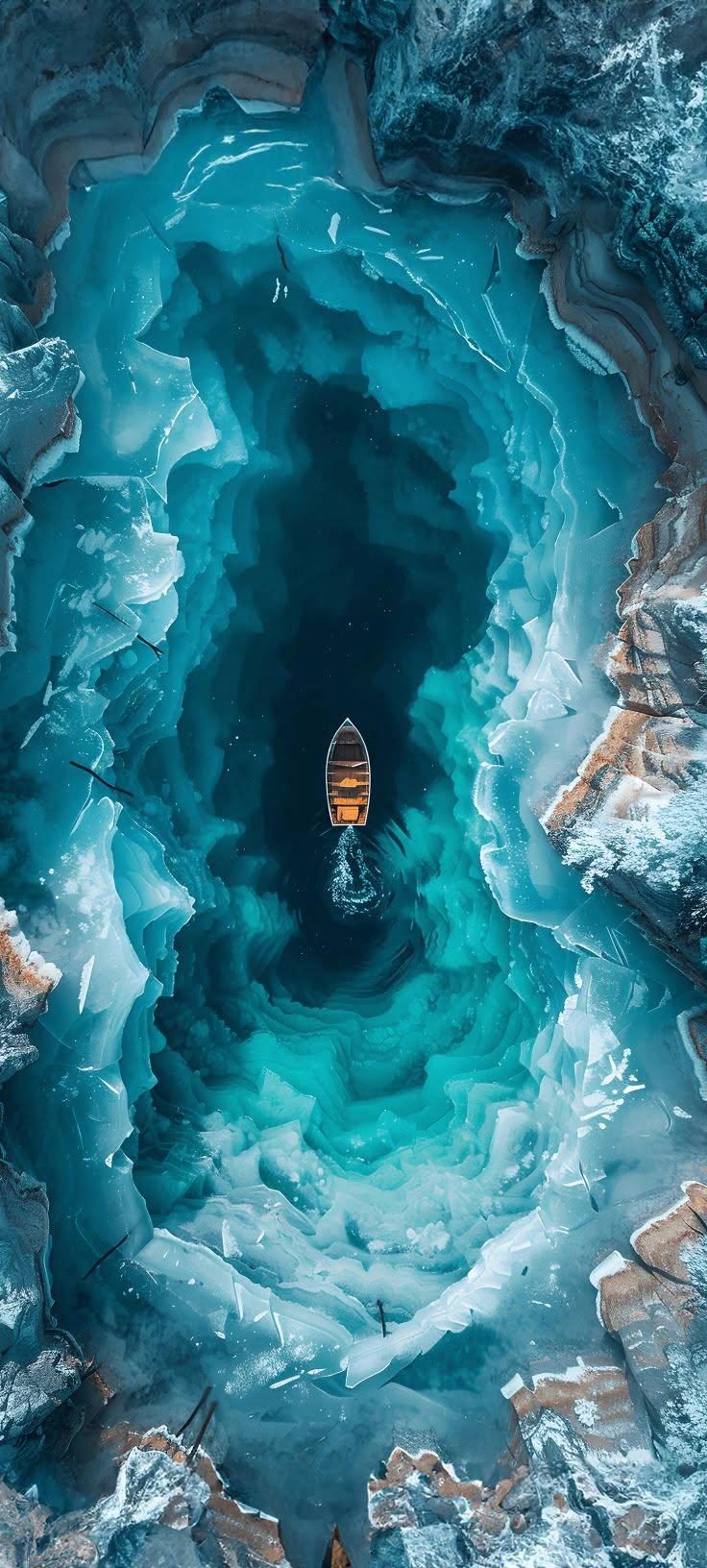 Mystic Ice Cavern Adventure Wallpaper
