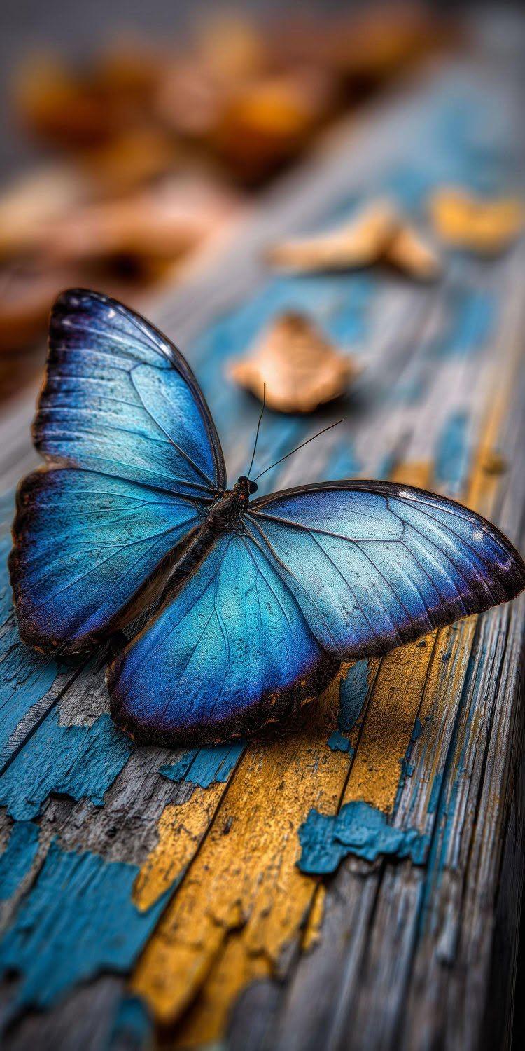Blue Morpho Butterfly Aesthetic Wallpaper