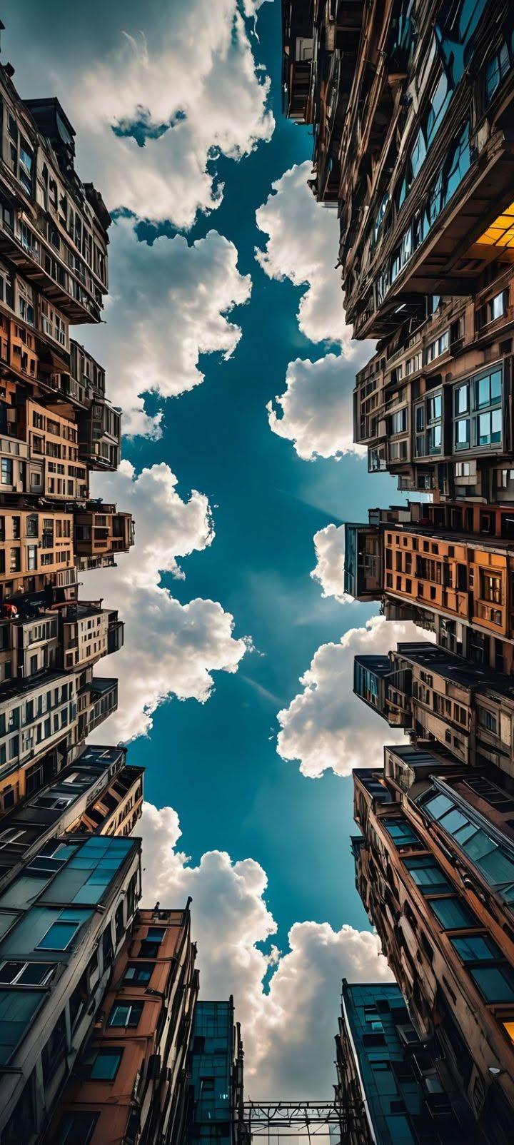 Sky Between the Towers Wallpaper