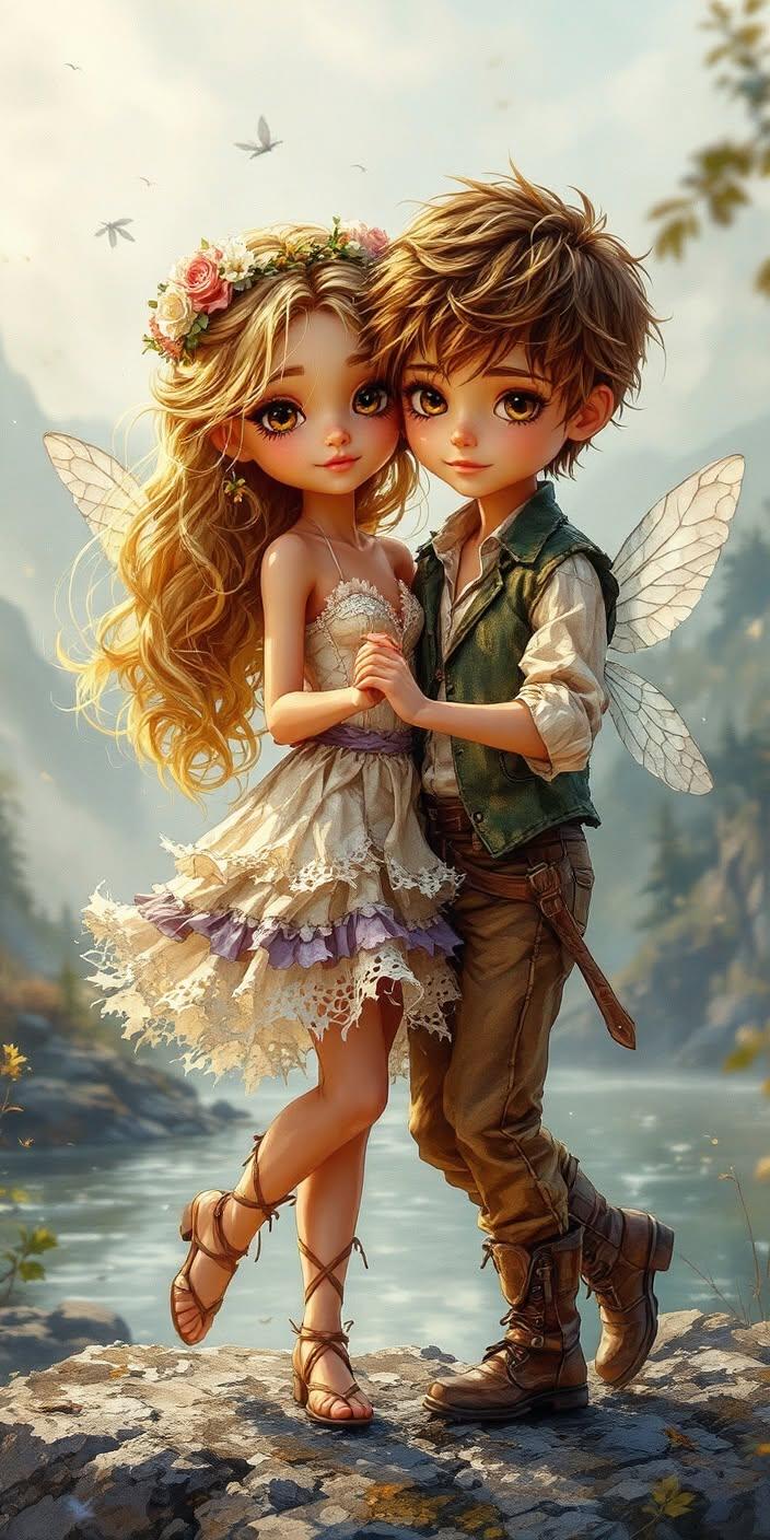 Enchanted Fairy Couple Wallpaper