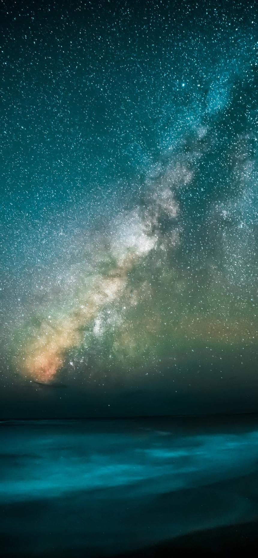 Milky Way Ocean Night Wallpaper