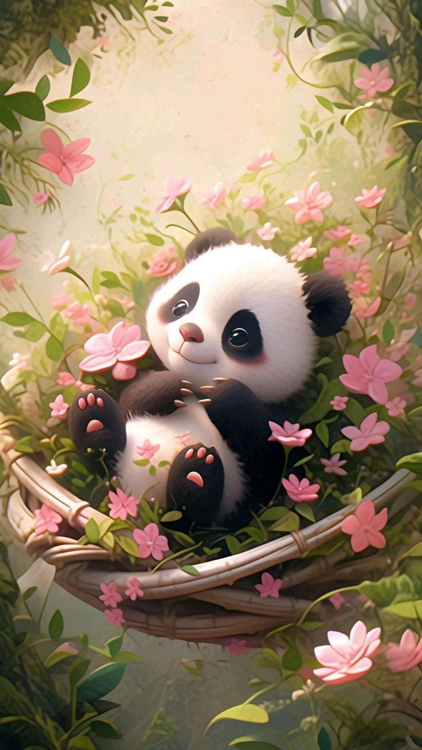 Cute Baby Panda Wallpaper
